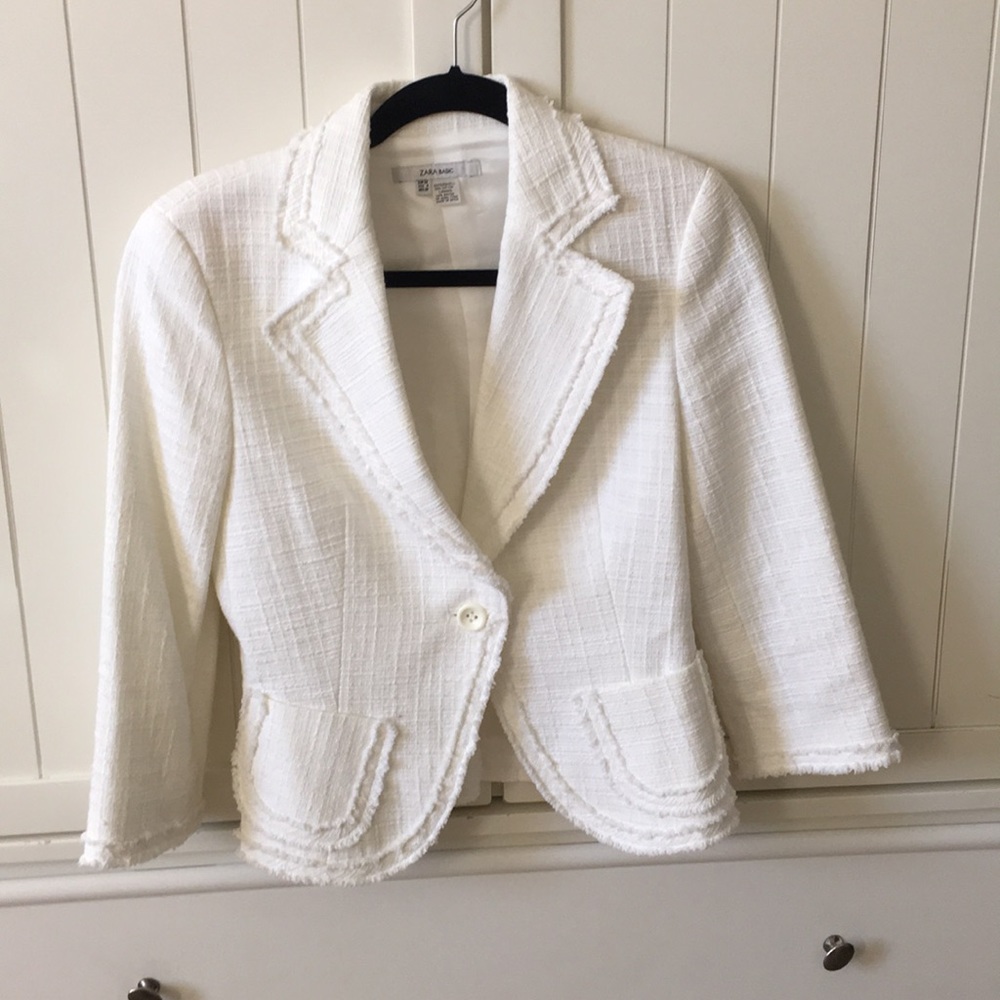 Zara white blazer